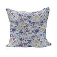 thumbnail image 1 of Geometric Fluffy Throw Pillow Cushion Cover, Abstract Triangular Space Design Vintage Universe Pattern Art Neon Like Colors, Decorative Square Accent Pillow Case, 16" x 16", Multicolor, by Ambesonne, 1 of 5