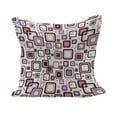 thumbnail image 1 of Geometric Fluffy Throw Pillow Cushion Cover, Big Small Squares Retro Pattern Geometric Design, Rectangle Accent Pillow Case, 36" x 16", Brown Purple Grey, by Ambesonne, 1 of 5
