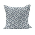 thumbnail image 1 of Geometric Fluffy Throw Pillow Cushion Cover, Diagonal Entwined Nested Squares Pattern Classical Repeating Design, Decorative Square Accent Pillow Case, 24" x 24", Slate Blue Blue White, by Ambesonne, 1 of 5