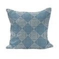 thumbnail image 1 of Geometric Fluffy Throw Pillow Cushion Cover, Egyptian Motif with Symmetric Forms Art, Decorative Square Accent Pillow Case, 40" x 40", Teal and Pale Yellow, by Ambesonne, 1 of 5