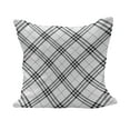 thumbnail image 1 of Geometric Fluffy Throw Pillow Cushion Cover, Fashion Style Textured Diagonal Scottish Irish Minimalist Design Pattern Print, Decorative Square Accent Pillow Case, 18" x 18", Black White, by Ambesonne, 1 of 5