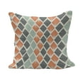 thumbnail image 1 of Geometric Fluffy Throw Pillow Cushion Cover, Square Shapes with Lines Rhombus Geometric Design Elements, Decorative Square Accent Pillow Case, 40" x 40", Grey Almond Green, by Ambesonne, 1 of 5