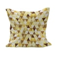 thumbnail image 1 of Geometric Fluffy Throw Pillow Cushion Cover, Vibrant Colored Triangle Shapes Pattern Funky Geometric Abstract Elements Art, Rectangle Accent Pillow Case, 26" x 16", Yellow Brown, by Ambesonne, 1 of 5