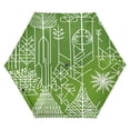 thumbnail image 1 of Geometric Forest Patterns Folding Umbrella UV50+ Waterproof Sun Protection Auto Open Close Compact Fiberglass Frame, 1 of 8