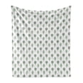thumbnail image 1 of Geometric Forest Soft Flannel Fleece Blanket, Spotted and Striped Woodland Pattern with Sublime Nature Theme, Cozy Plush for Indoor and Outdoor Use, 50" x 70", Pale Green and Brown, by Ambesonne, 1 of 6