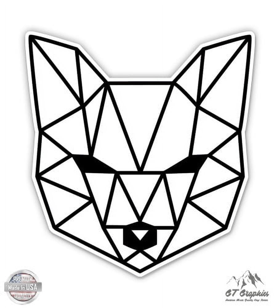 Geometrischer Fox-Aufkleber' Sticker