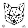 thumbnail image 1 of Geometric Fox White - 8" Vinyl Sticker - For Car Laptop I-Pad - Waterproof Decal, 1 of 1