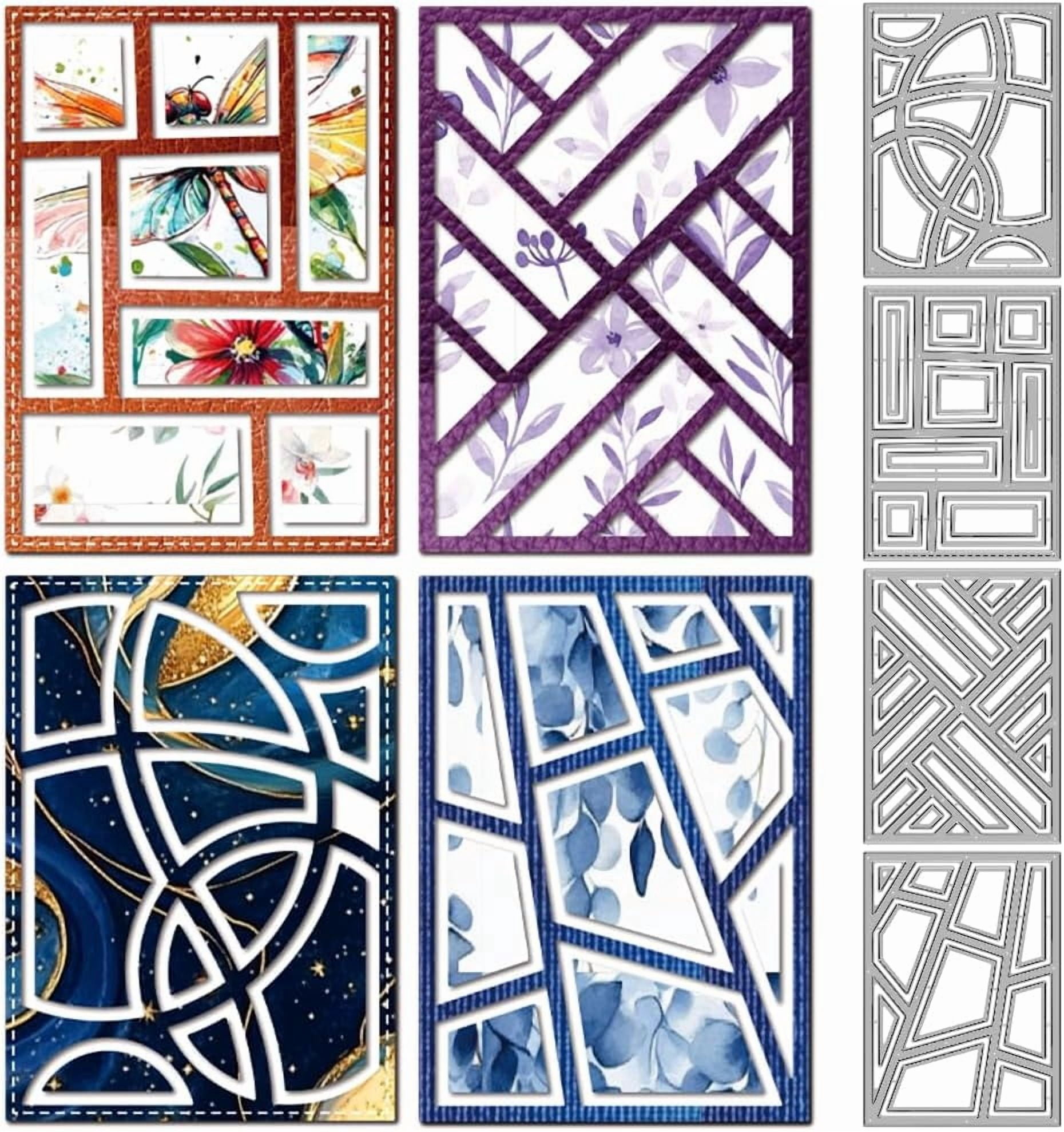 Geometric Frame Metal Die Cuts Mosaic Rectangle Background Cutting Dies ...