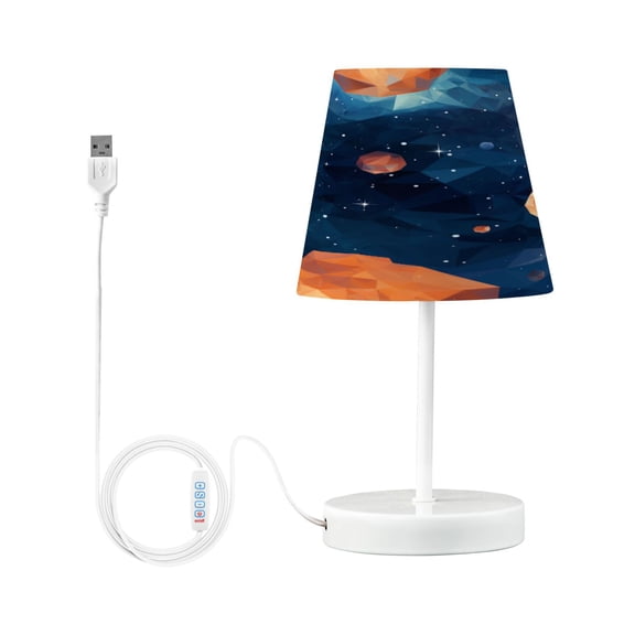 Geometric Galaxy Desk Lamp LED Table Nightstand Lamps with 3 Color Temperatures for Home Bedroom Living Room Decor 6x11