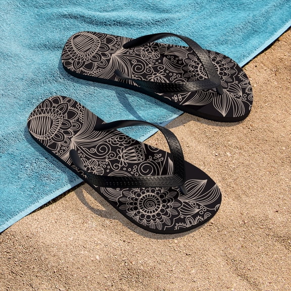 "Geometric Garden" Unisex Flip-Flops