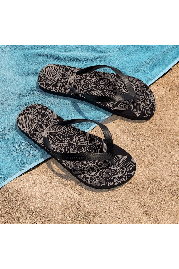 "Geometric Garden" Unisex Flip-Flops