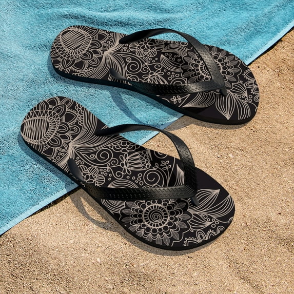 "Geometric Garden" Unisex Flip-Flops