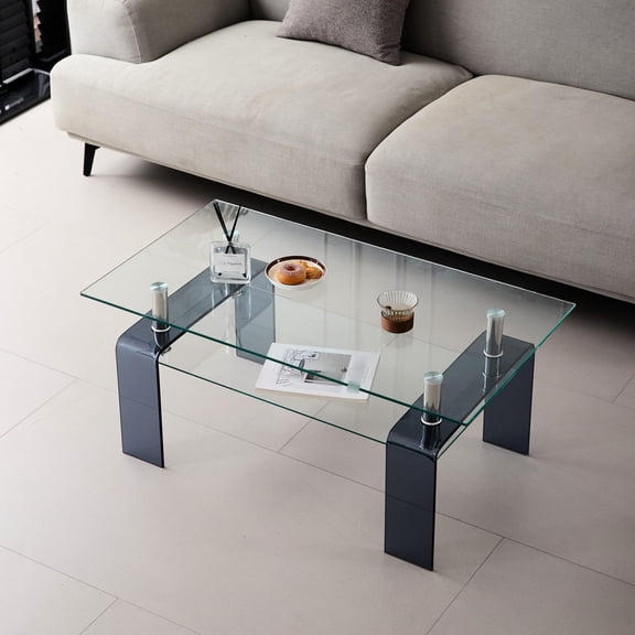 Geometric Glass Design, Durable Build / Usable in Office, Quick Setup