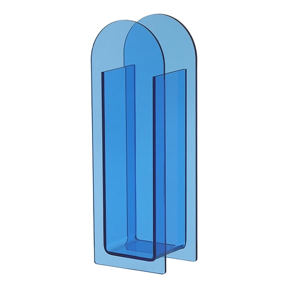 Geometric Glass Flower Vase Modern Decorative Table Centerpiece For Living Room Home Office Wedding And Floral Arrangements Blue