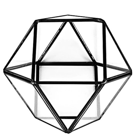 Geometric Glass Tabletop Terrarium: Modern Succulent Planter