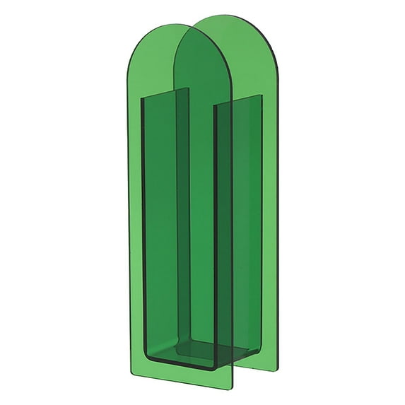 Geometric Glass Vase, Transparent Colored Flower Vase - Dry Flower Display, Creative Design - Living Room Decor