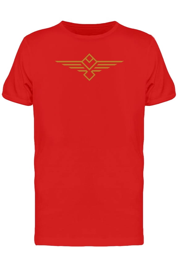 Geometric Gold Eagle Shape T-Shirt Men -Image by Shutterstock, Male Small