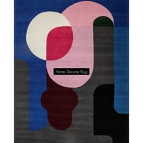 Geometric Gray-Blue Tufted Area Rug – Modern Elegance for Your Home