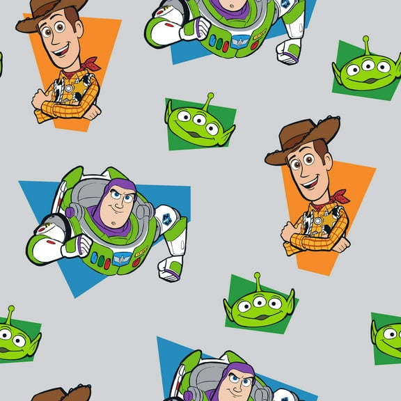 Disney Pixar Toy Story Geometric Character Toss Fleece Fabric