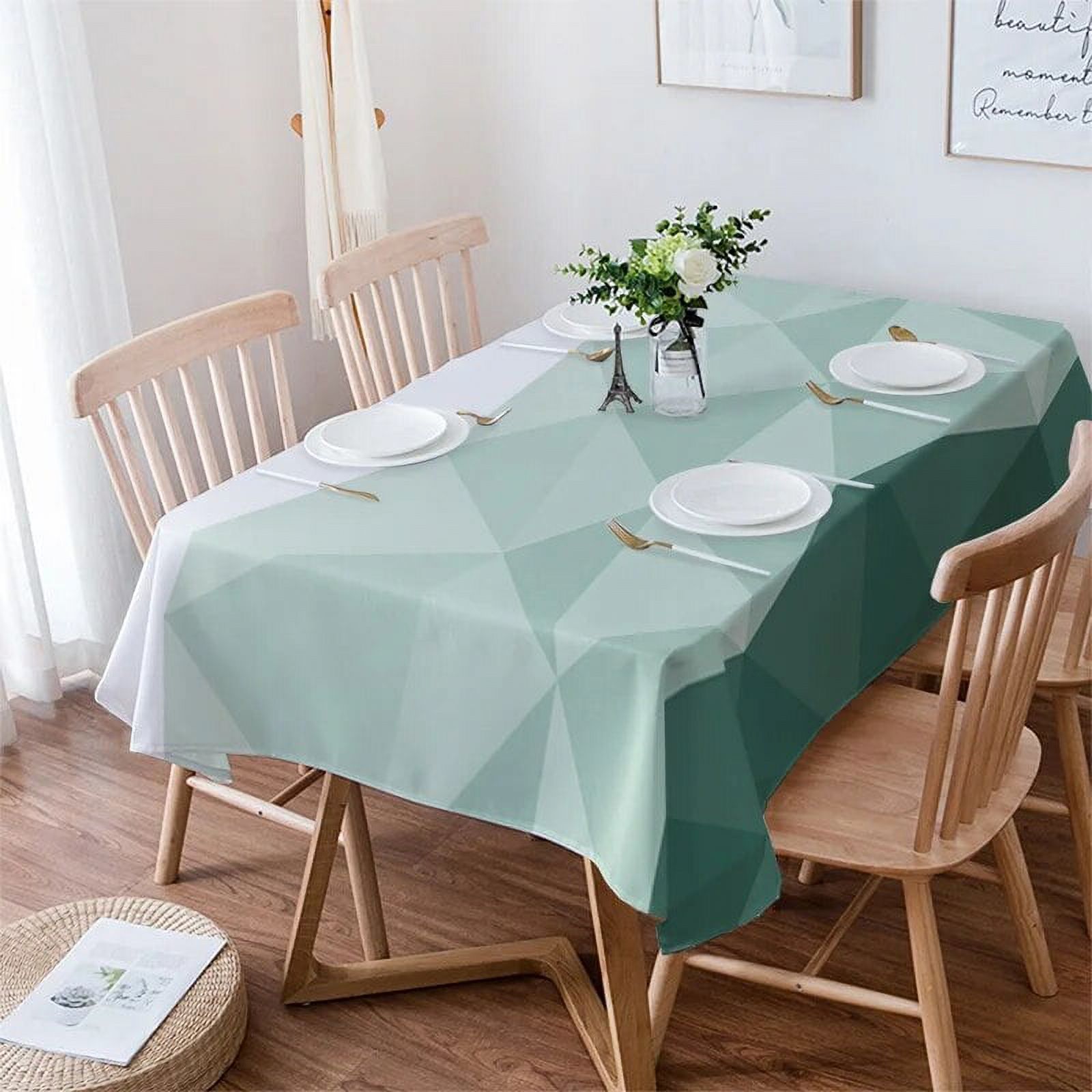 Geometric Gre Triangle Tablecloth Waterproof Dining Table Party