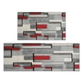 thumbnail image 1 of Geometric Grey` Kitchen Rugs and Mats Sets Of 2,Kitchen Decoration Rugs,Rubber Backing Non-Slip Floor Mat for Sink Washable Waterproof Laundry Room Runner Rugs, 1 of 5