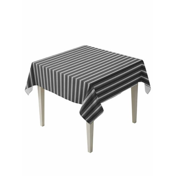 Geometric Grey Table Cloth, Abstract Contemporary Minimalist Line Waterproof Tablecloth for Square Tables, Reusable Washable Fabric Table Cover for Restaurant Kitchen Dining Tables 54"x54"