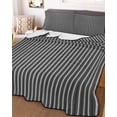 thumbnail image 1 of Geometric Grey, Twin Size Down Alternative Comforter, Lightweight Comforter Quilt Bedding Set with Pillow Shams Abstract Contemporary Minimalist Line All Seasons Bed Comforter Duvet Insert 68"x86", 1 of 7