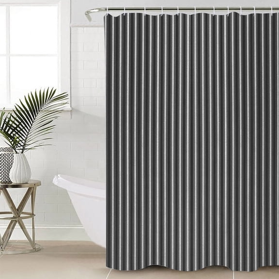 Geometric Grey, Waterproof Fabric Shower Curtain, Abstract Contemporary Minimalist Line Shower Curtain for Bathroom Curtains Bathtubs Hotel Washable Shower Curtains with 12 Hooks Long 72x78in
