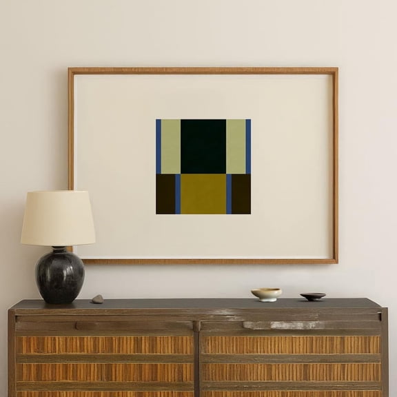 Geometric Grid Art Print, Mid Century Minimalist Wall Decor, Unframed Paper Poster 8x10in