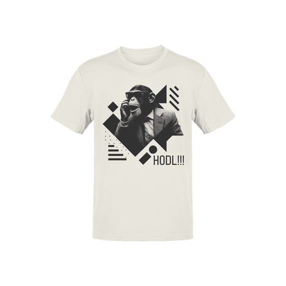 Geometric HODL Graphic Men's Off White T-Shirt