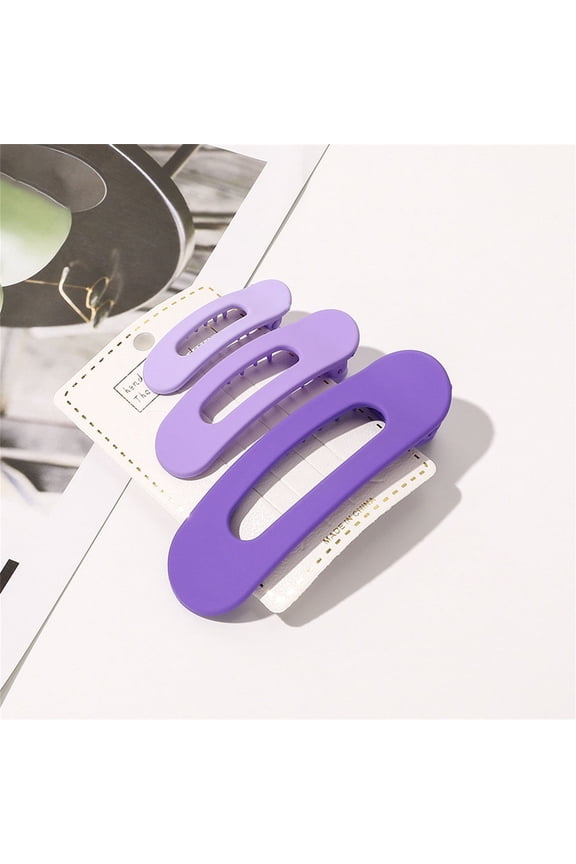 Geometric Hair Clips for Women Non Acrylic Barrettes Stylish Hair Styling Accessories Gradient Three Piece Set