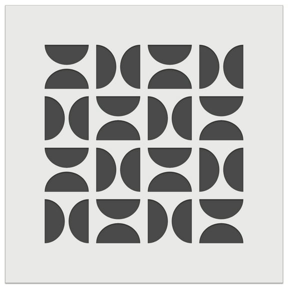 Geometric Half Circle Pattern DIY Cookie Wall Craft Stencil - 11.5 Inch