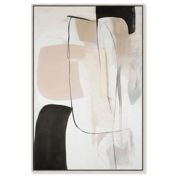 Geometric Harmony Canvas Earthy Abstract Art by Art Remedy, Silver Frame, 36" x 54"