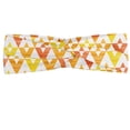 thumbnail image 1 of Geometric Headband, Grunge Composition of Triangles in Warm Colors Acrylic Design Geometric, Elastic and Soft Women's Bandana for Sports and Everyday Use, Grey Red Coconut, by Ambesonne, 1 of 3