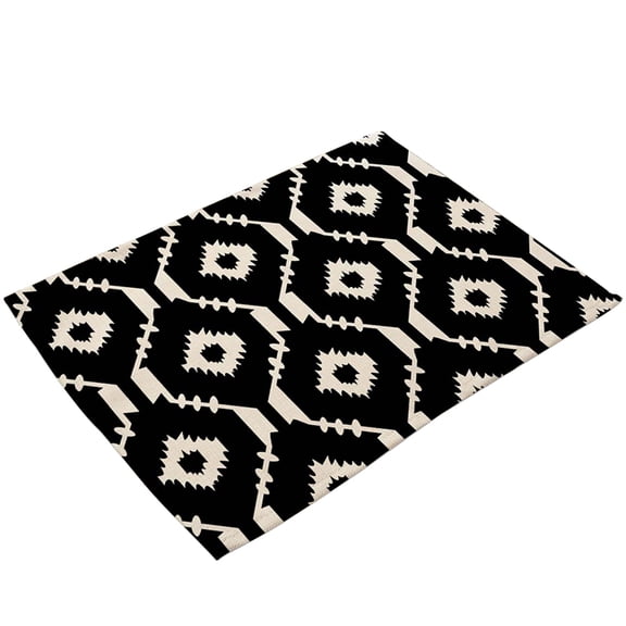 Geometric Heat-Resistant Linen Cotton Dining Mat for Stylish Settings (MG0040-8)