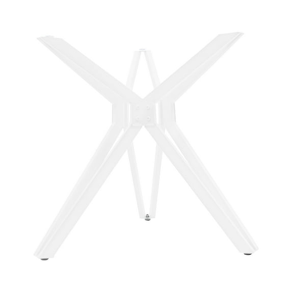 Geometric Heavy Duty Table Legs Solid Metal Dining Table Base 28.4" White