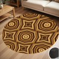 thumbnail image 1 of Geometric Hexagon Pattern Round Carpet Living Room Bedroom Home Decoration Coffee Table Mat Lounge Rug Chair Mats, 1 of 5