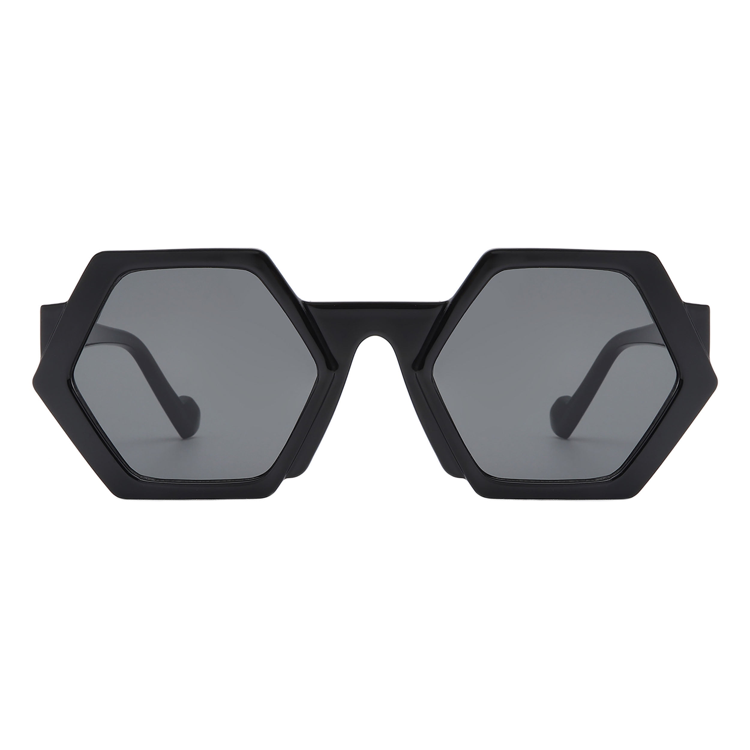 Geometric Hexagon Shape Sunglasses Retro Unisex Fashion