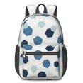 thumbnail image 1 of Geometric Hexagon White Pattern 17" School Backpacks for Teens,Waterproof Oxford Fabric,S-Shape Padded Straps for School,Travel,Hiking,Camping, 1 of 6