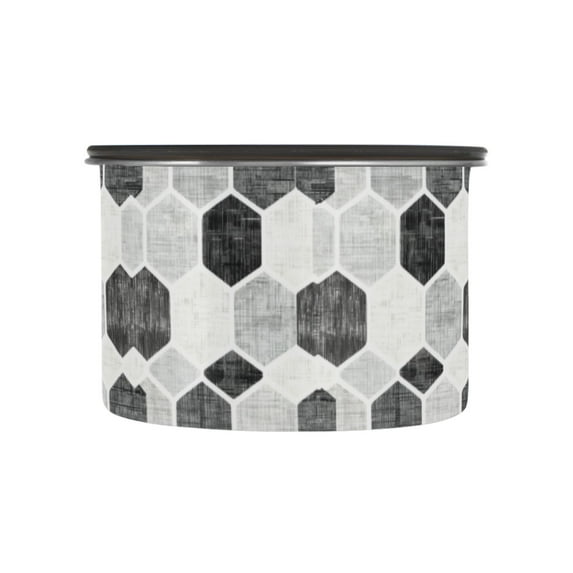 Geometric Hexagons Honeycomb Airtight Coffee Bean Canister 500 ml Food Storage Containers with Lids For Gournd, Tea, Sugar, Flour, Rice, Cereal, Candy Cookie Jar
