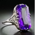 thumbnail image 1 of Geometric Hollow Carved Alloy Ring Eye Catching Electroplated For Women Everyday Wear Fashion Jewelry Gift Gems, 1 of 6