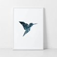 Geometric Hummingbird Nursery Wall Art Prints, Blue, Nursery And ...