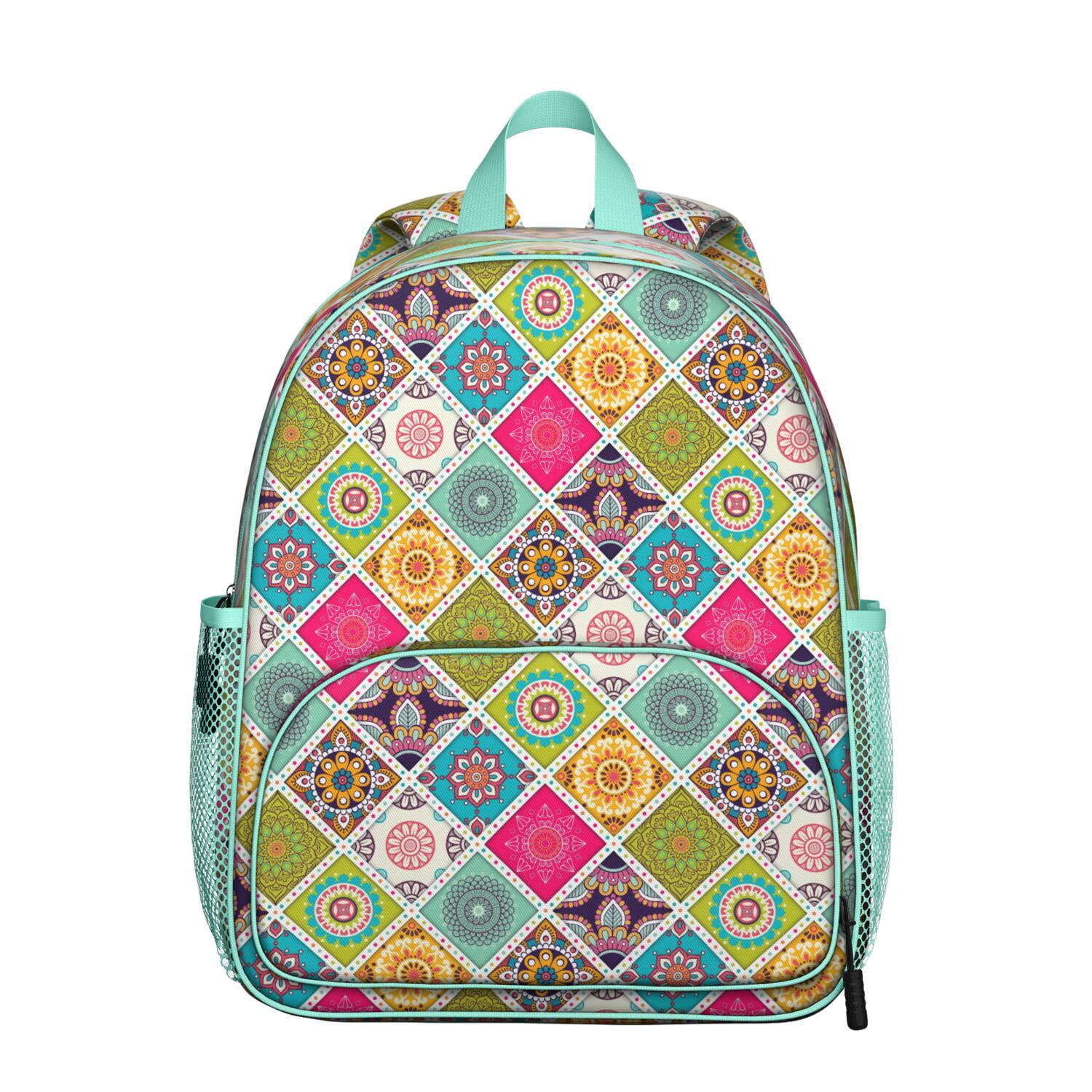 Geometric Ink Style Student Backpack – Abstract Boho  display picture 3