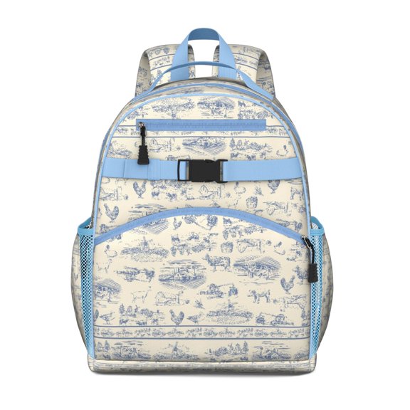 Geometric Ink Style Students Backpack Vintage Tribal Toddler School Bag with Minimalist Nordic Boho Flair, Water-Resistant