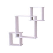 Geometric Interlocking Cube Floating Wall Shelf, Wall Mount Display Storage Rack