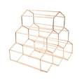 thumbnail image 1 of Geometric Iron 6-Bottle Freestanding Wine Rack, Hexagon Metal Storage Stand for Kitchen or Bar Display - Handcrafted Wrought Iron and Sturdy Construction, 1 of 6