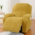 thumbnail image 1 of Geometric Jacquard Plush Recliner Slipcovers Soft Fuzzy Fluffy Sofa Couch Cover Anti-Slip Furniture Protector with Elastic Bottom for Kids Cats Dogs(1 Seat), 1 of 8