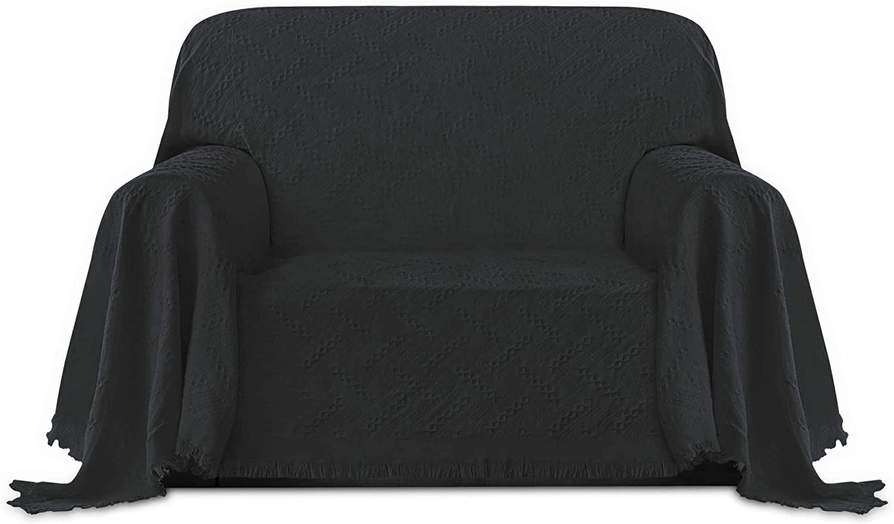 Geometric Jacquard Throw Sofa Cover Textured Soft Washable Decorative