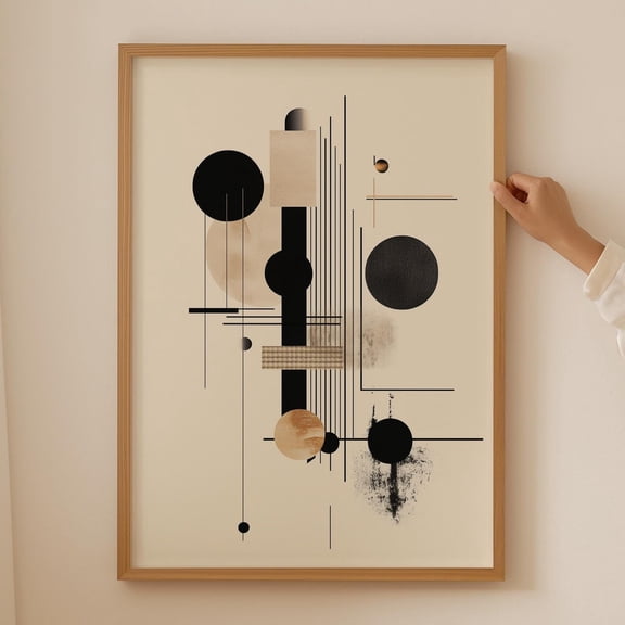 Geometric Japandi Art Print Neutral Beige Wabi Sabi Poster Japanese Wall Art room decor Trendy Art Print Japandi Coffee Table Wall Art