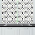 thumbnail image 1 of Geometric Kitchen Curtains, Triangle Shapes Hand Drawn Look Sketch of Abstract Modern Design, Two Panels Drapes with Rod Pocket Room Decor, 55" X 45", Sage Green Grey and White, by Ambesonne, 1 of 1